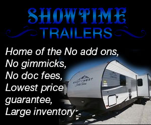 Showtime Trailers carries a large inventory of RVs